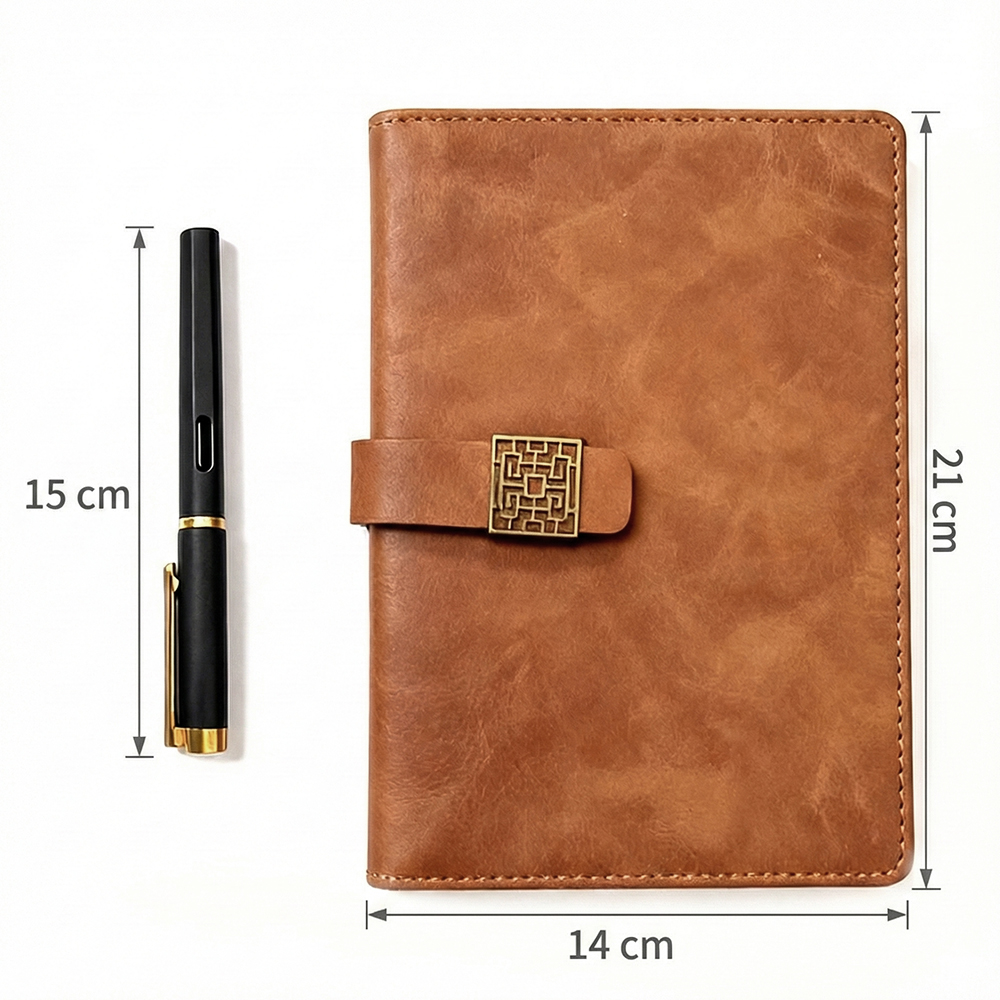 Set de Regalo con Libreta y Pluma – Acabado Tipo Piel con Cierre Magnético - Image 3