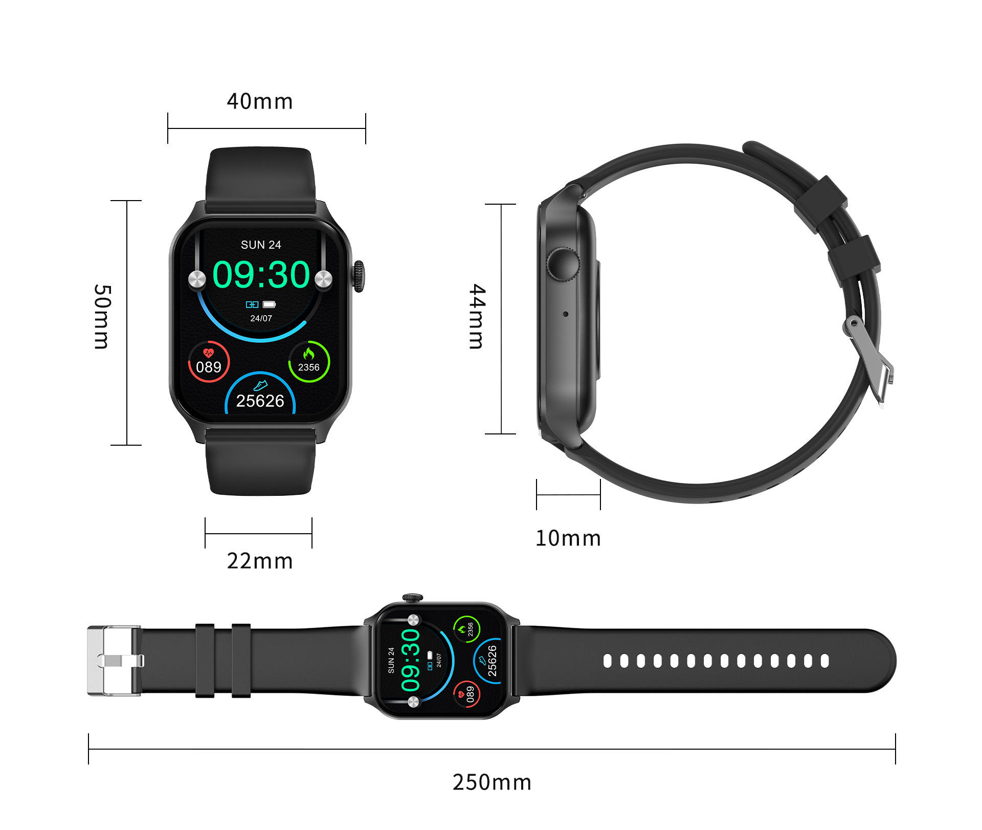 Smart Watch Fashion 2” Pantalla Touch – Sumergible, Llamadas Bluetooth, Música y Carga Inalámbrica - Image 5