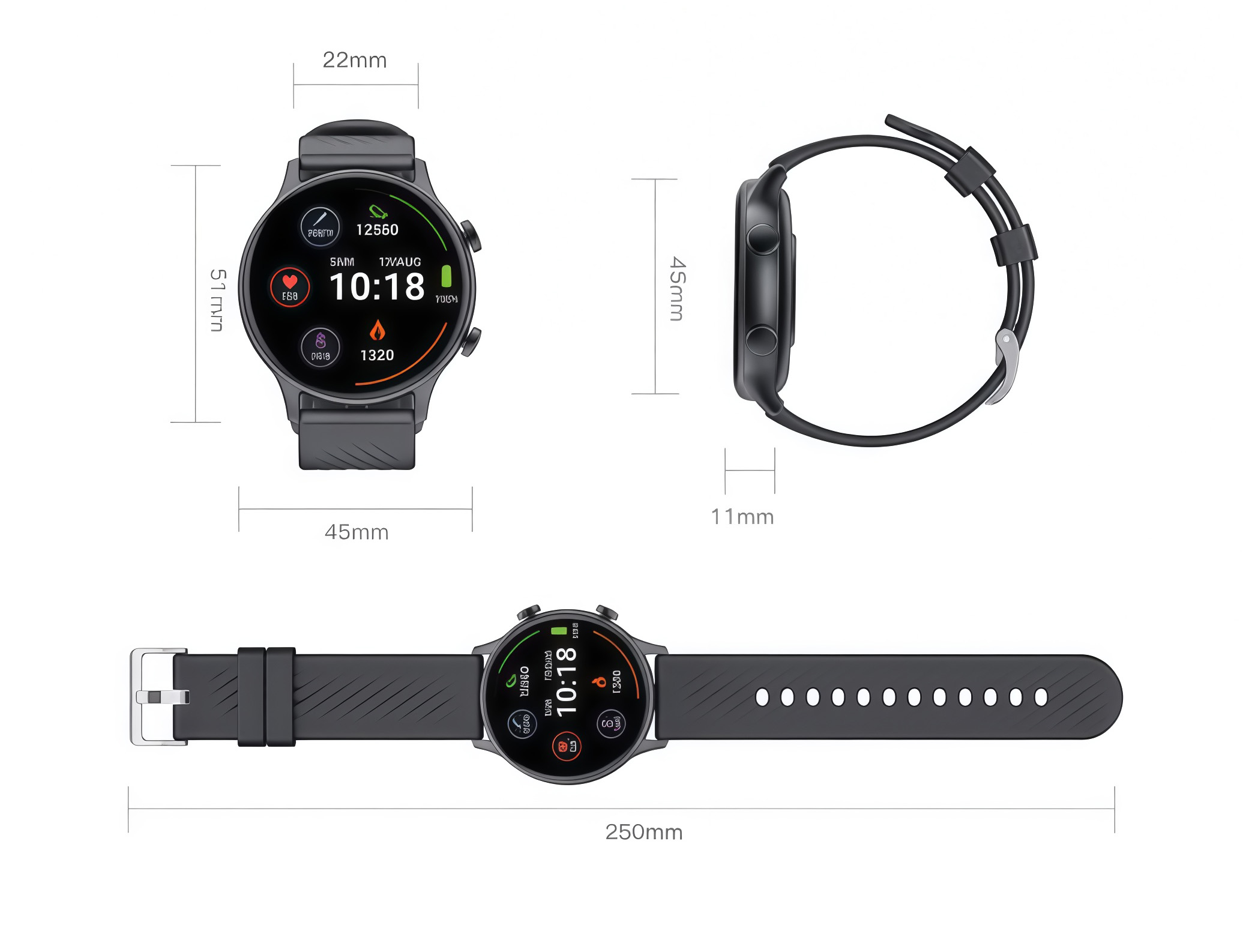 Smart Watch Deportivo con Pantalla Retina – Sumergible IP68, Llamadas Bluetooth, 100 Modos Deportivos y Batería de 15 Días - Image 6
