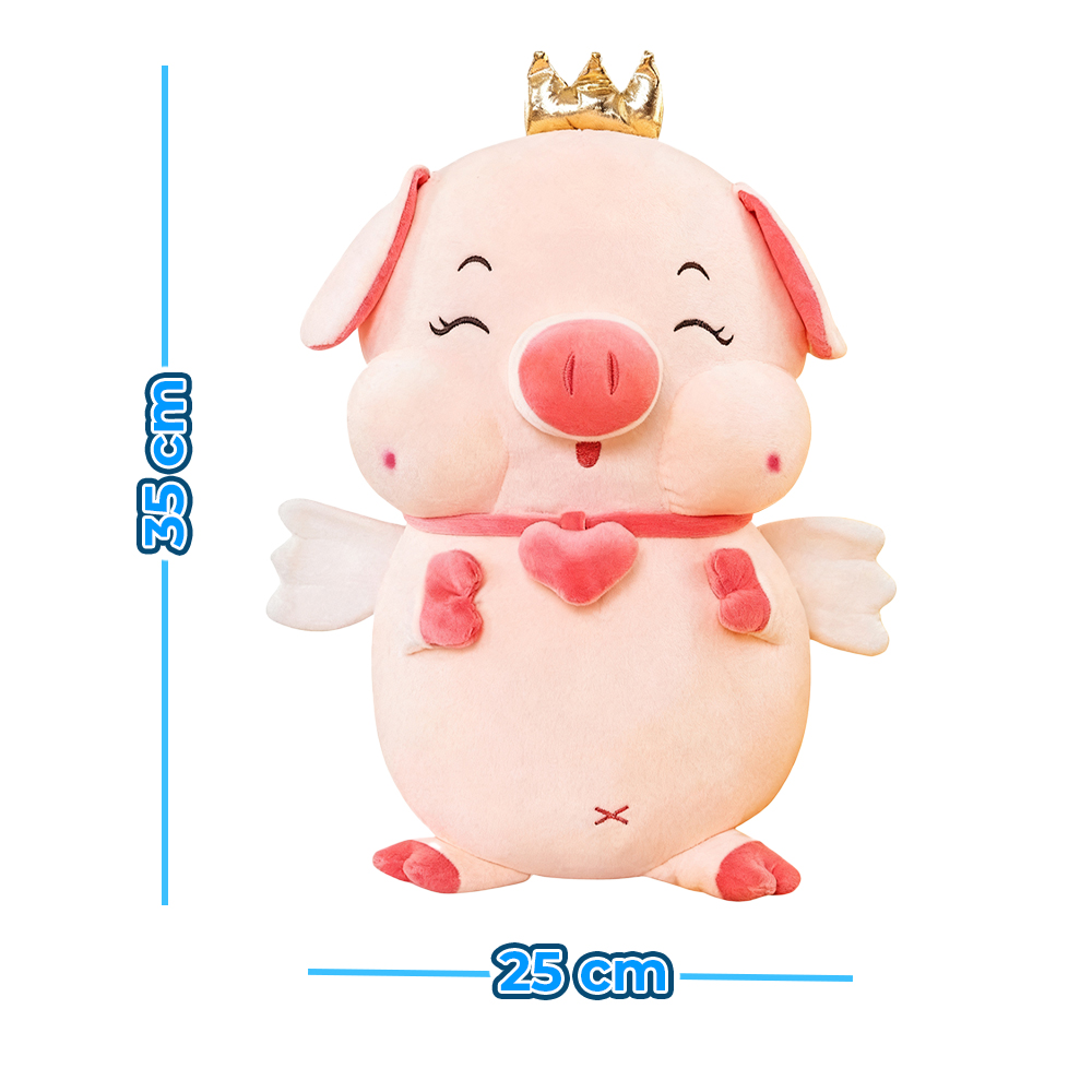 Peluche de Puerquito con Corona 35 cm - Image 4