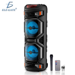 Bocina Bluetooth Duales de 12” 2000W con Micrófono Inalámbrico y Control