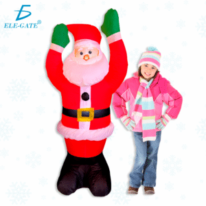 Inflable Navideño con Ventilador y Luces LED de Santa Claus Festejando