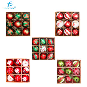 Set de Esferas Navideñas de Plástico con Acabado Tipo Cristal y Brillantina