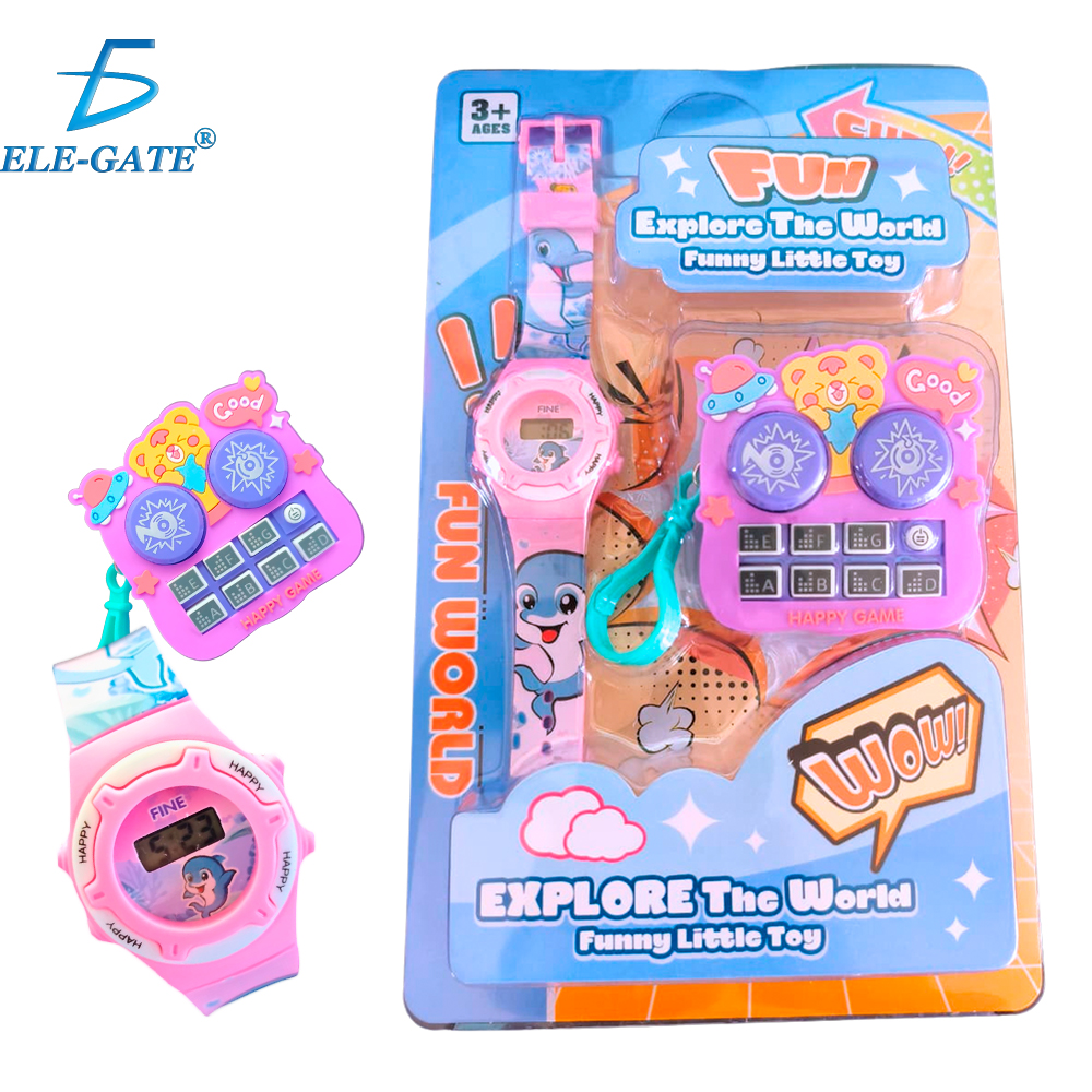 Kit Horas de Diversión Infantil con Reloj Digital y Llavero Armónico Tipo Batería - Image 7