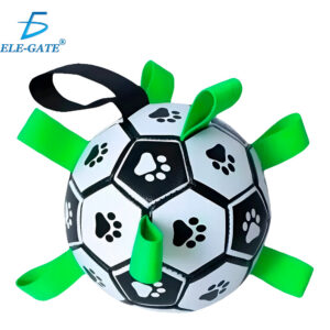 Juguete para Perros – Pelota de Fútbol con Correas (6”)