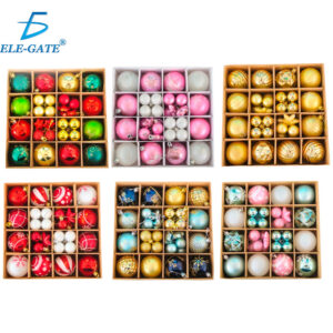 Set de Esferas Navideñas de Plástico Tipo Espejo