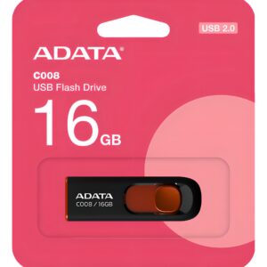 Adata C008 pendrive rojo y negro 16GB con USB 2.0