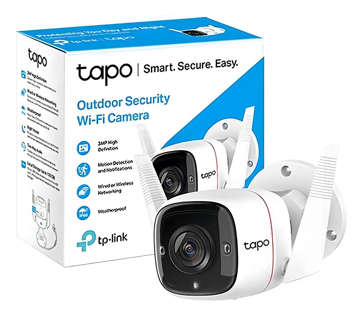 Camara WI-FI Outdoor Security 3MP Two-Way Audio Color Blanco - Image 3