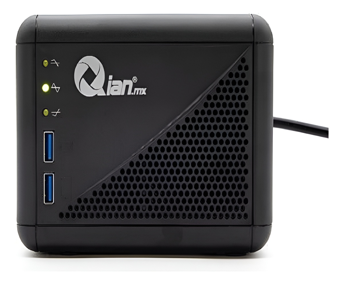 Regulador Qian, 1000va, Entrada 95-150v, Salida 108-132v, 8 Contactos, 2 Puertos Usb, Para Laptop, Mac, Xbox,ps5,Tablet, Android, En1000