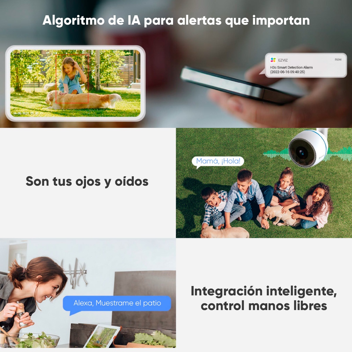 Cámara cctv wifi Ezviz CS-H3c bala resolución 2MP Micrófono - Image 6