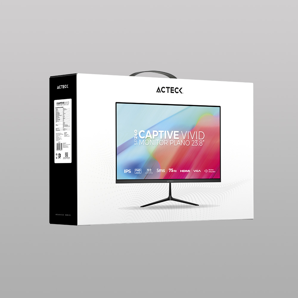 Monitor Acteck Plano 23.8" IPS Captive Vivid SP240 FHD 75Hz 5ms - Image 5