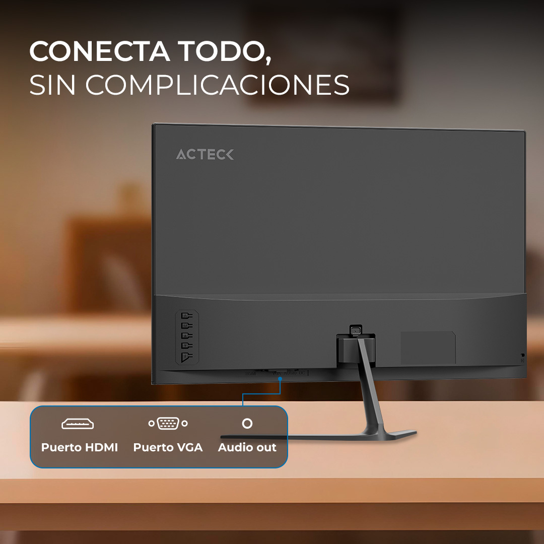 Monitor Acteck Plano 23.8" IPS Captive Vivid SP240 FHD 75Hz 5ms - Image 6