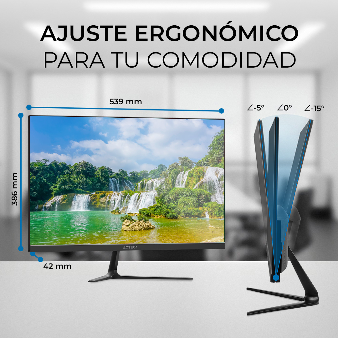 Monitor Acteck Plano 23.8" IPS Captive Vivid SP240 FHD 75Hz 5ms - Image 4