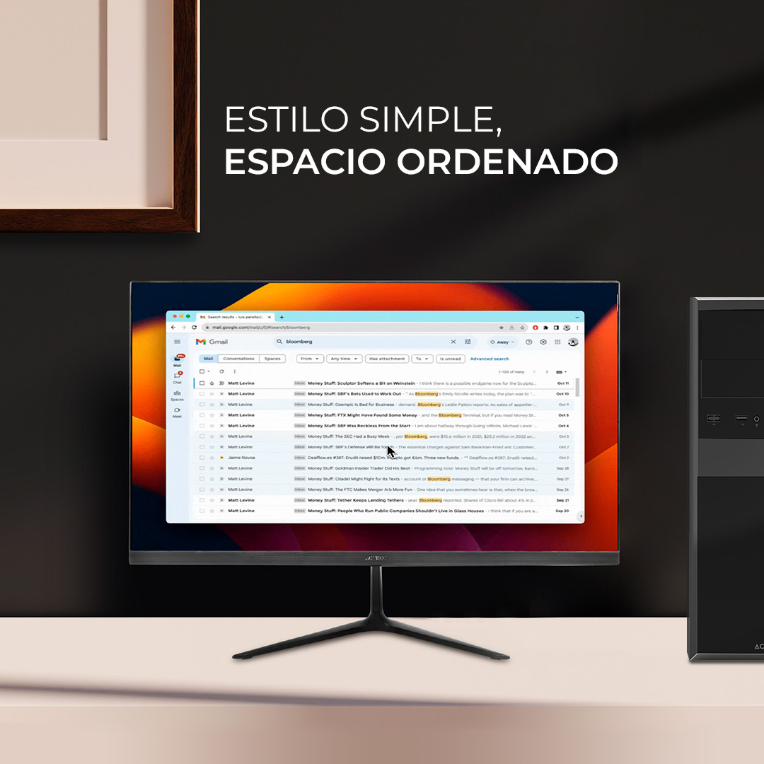 Monitor Acteck Plano 23.8" IPS Captive Vivid SP240 FHD 75Hz 5ms - Image 3