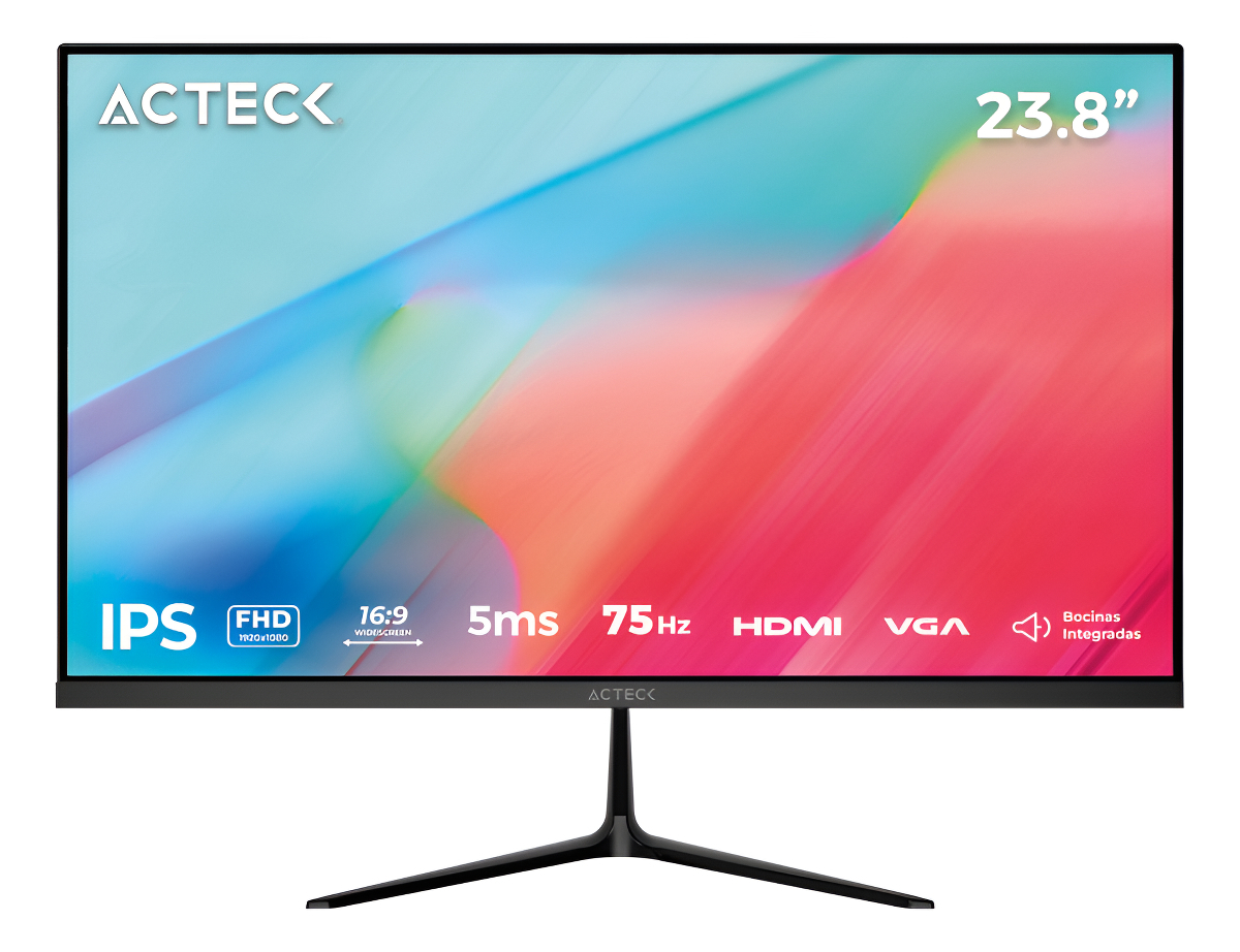 Monitor Acteck Plano 23.8" IPS Captive Vivid SP240 FHD 75Hz 5ms