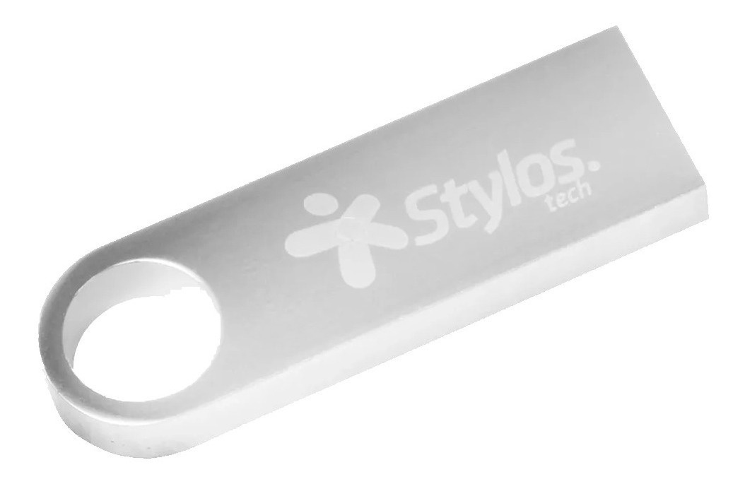 Memoria USB Stylos Tech ST100 16GB 2.0 Liso plateado - Image 2