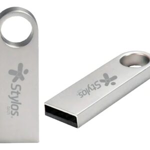 Memoria USB Stylos Tech ST100 16GB 2.0 Liso plateado