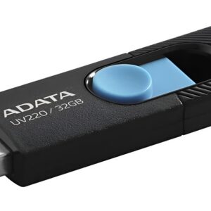 Memoria USB Adata UV220 32GB 2.0 Liso negro y azul