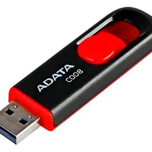 Memoria USB Adata C008 64GB 2.0 negro y rojo