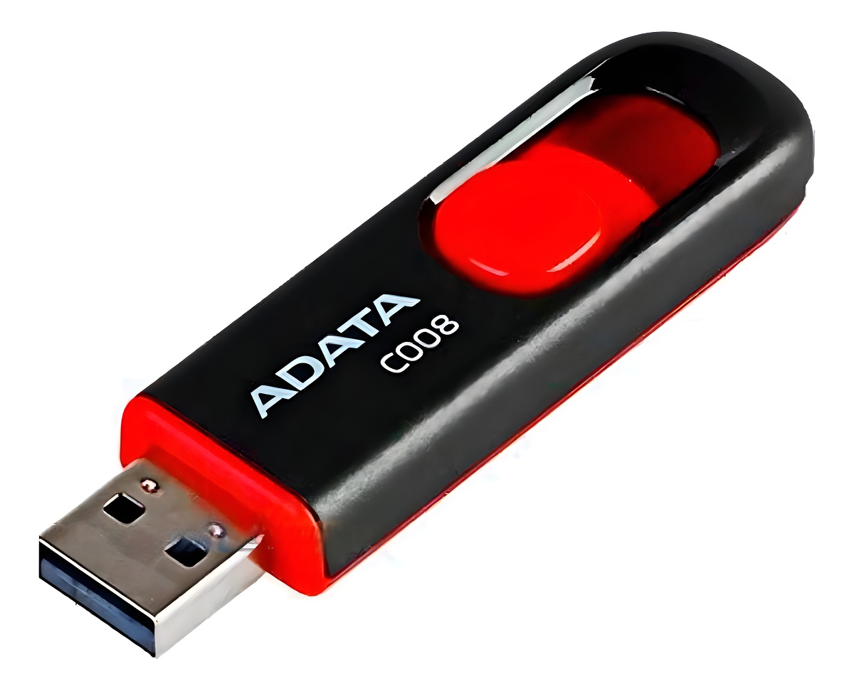 Memoria USB Adata C008 64GB 2.0 negro y rojo