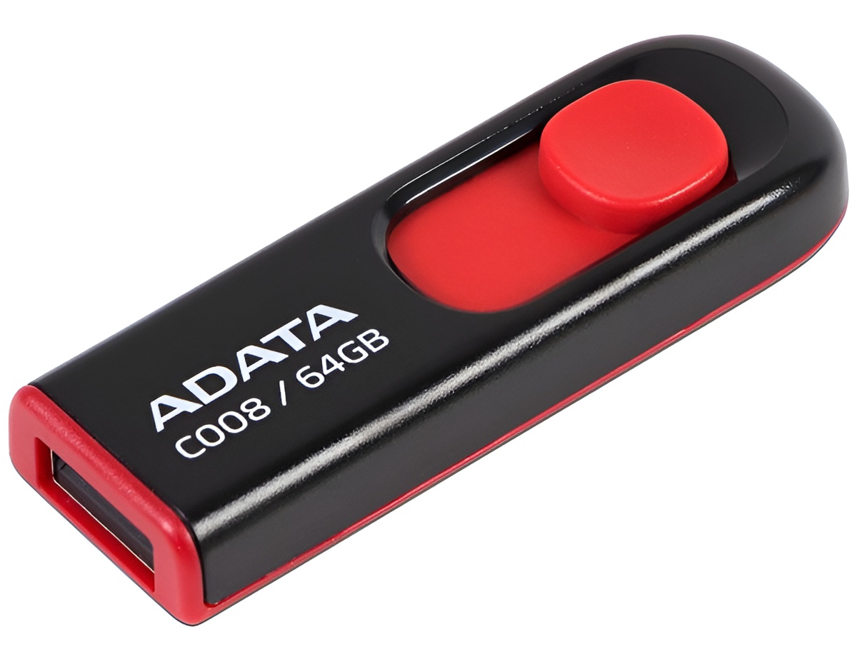 Memoria USB Adata C008 64GB 2.0 negro y rojo - Image 6