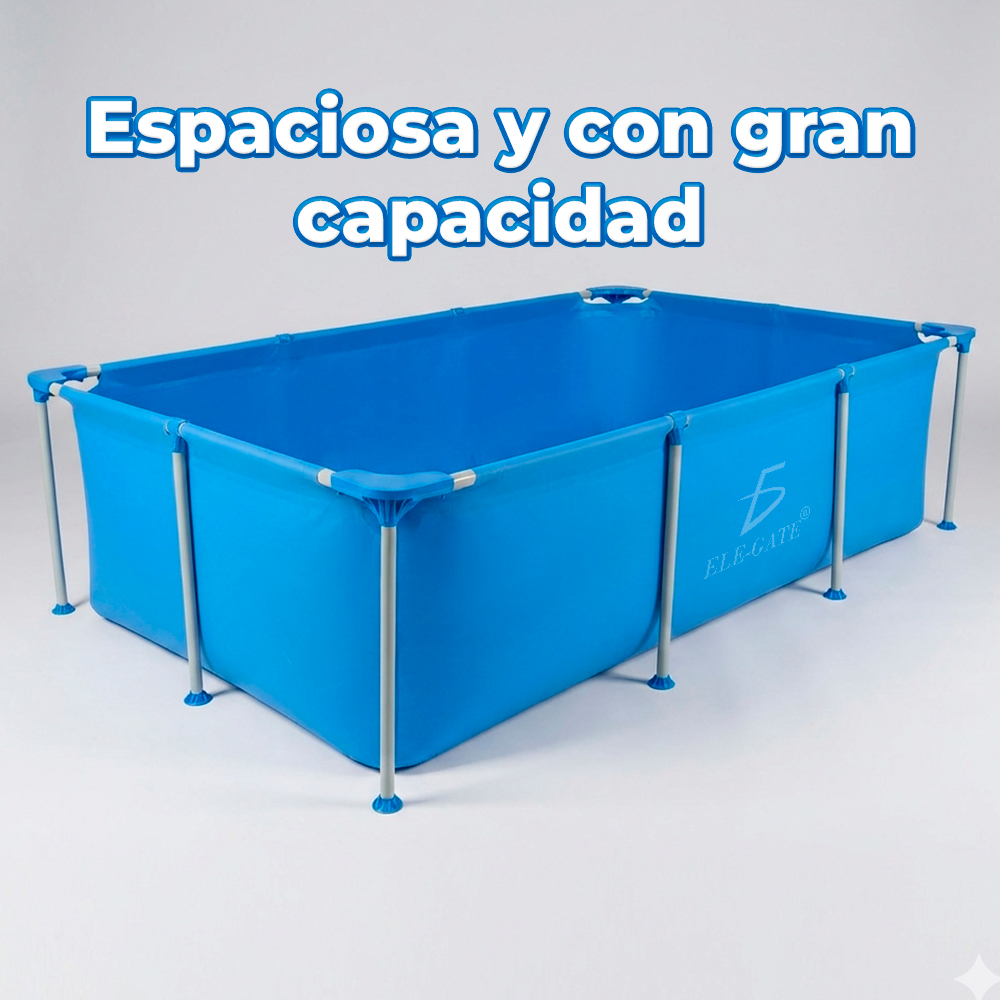 Piscina Rectangular con Soporte – Diversión Refrescante para Niños y Adultos - Image 4