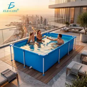 Piscina Rectangular con Soporte – Diversión Refrescante para Niños y Adultos