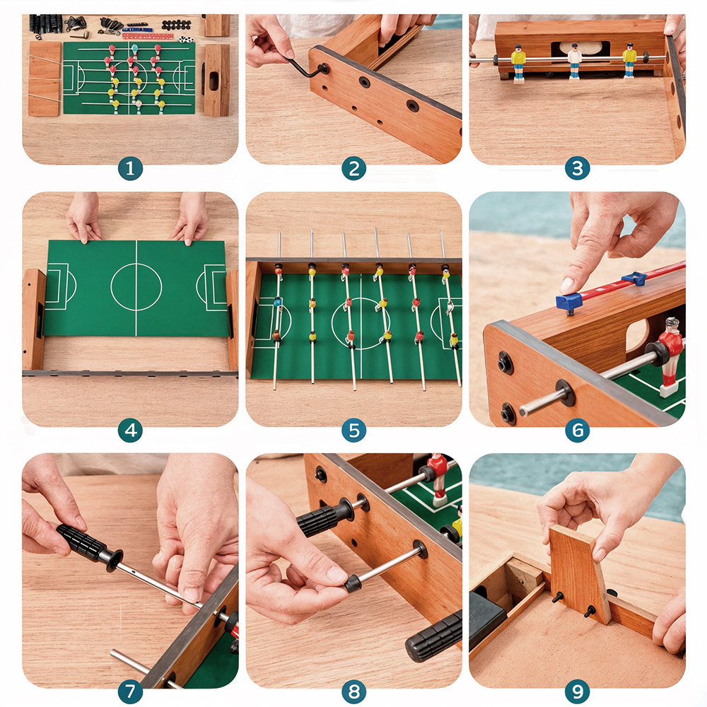 Mini Futbolito de Mesa Armable con 2 Pelotas - Image 2