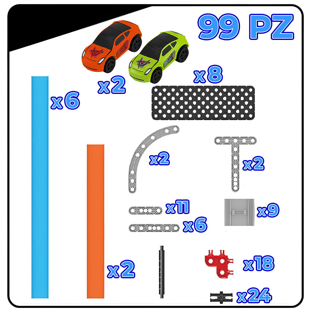Pista de Carreras Armable que Desafía la Gravedad con Vueltas 180° - Image 5