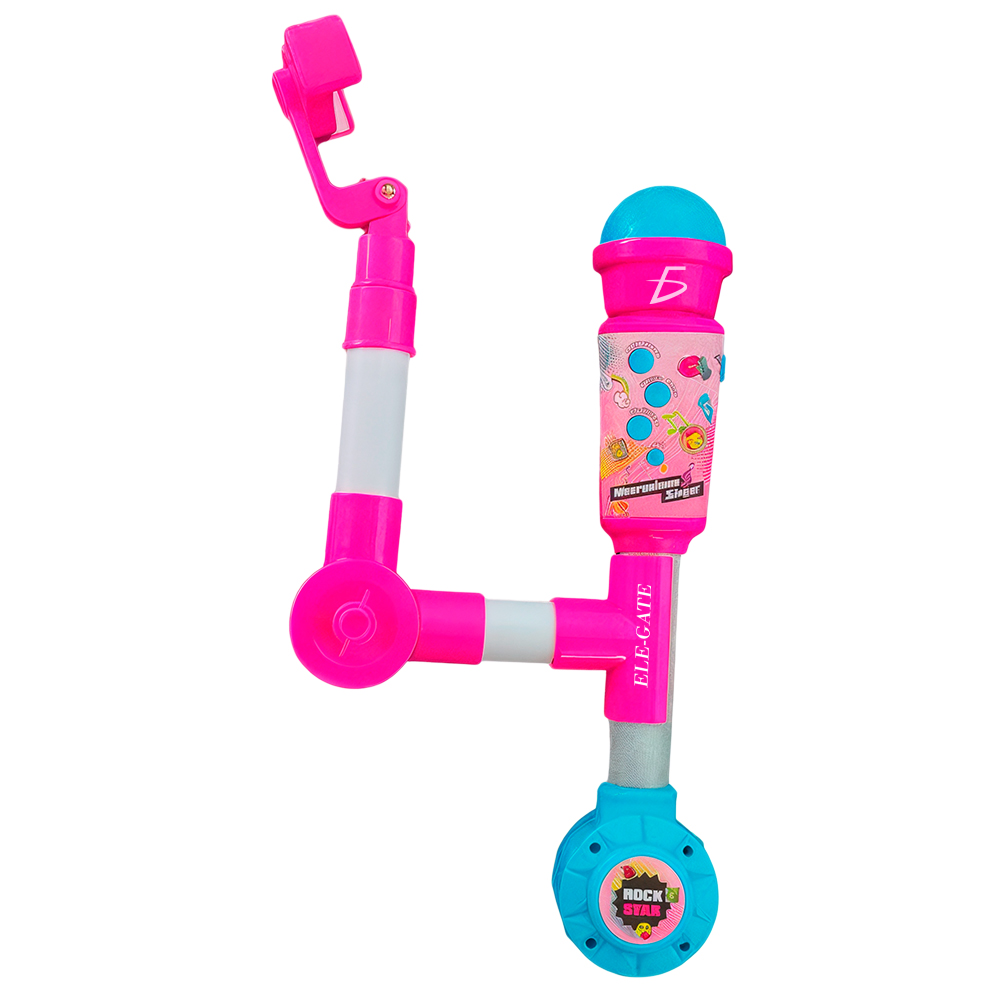 Micrófono con Luz y Efectos Especiales, con Selfie Stick Soporte para Celular - Image 3