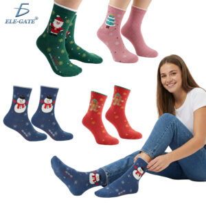 Set de Calcetas Navideñas Térmicas para toda la Familia, Súper Cómodas con Resorte Suave