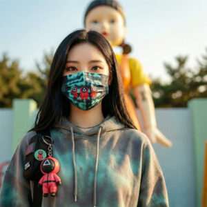 Juego Del Calamar Mascarilla Cubrebocas Quirúrgico Tricapa individual