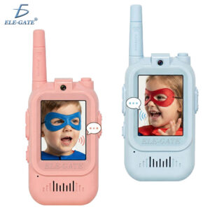 Walkie Talkies con Video para Niños – Paquete de 2 | Recargables | Juguete para Interior y Exterior