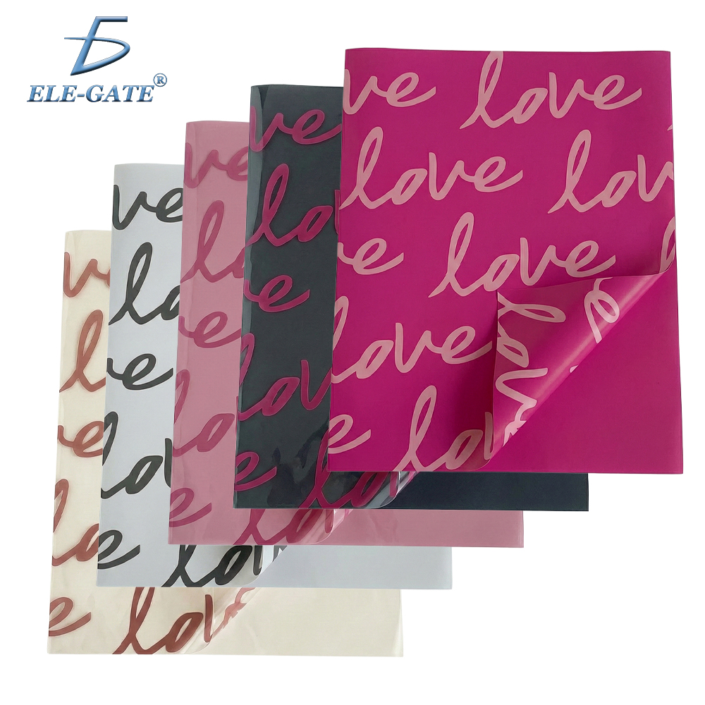 Paquete de 20 Pliegos de Papel Plastificado Transparente con Impresión