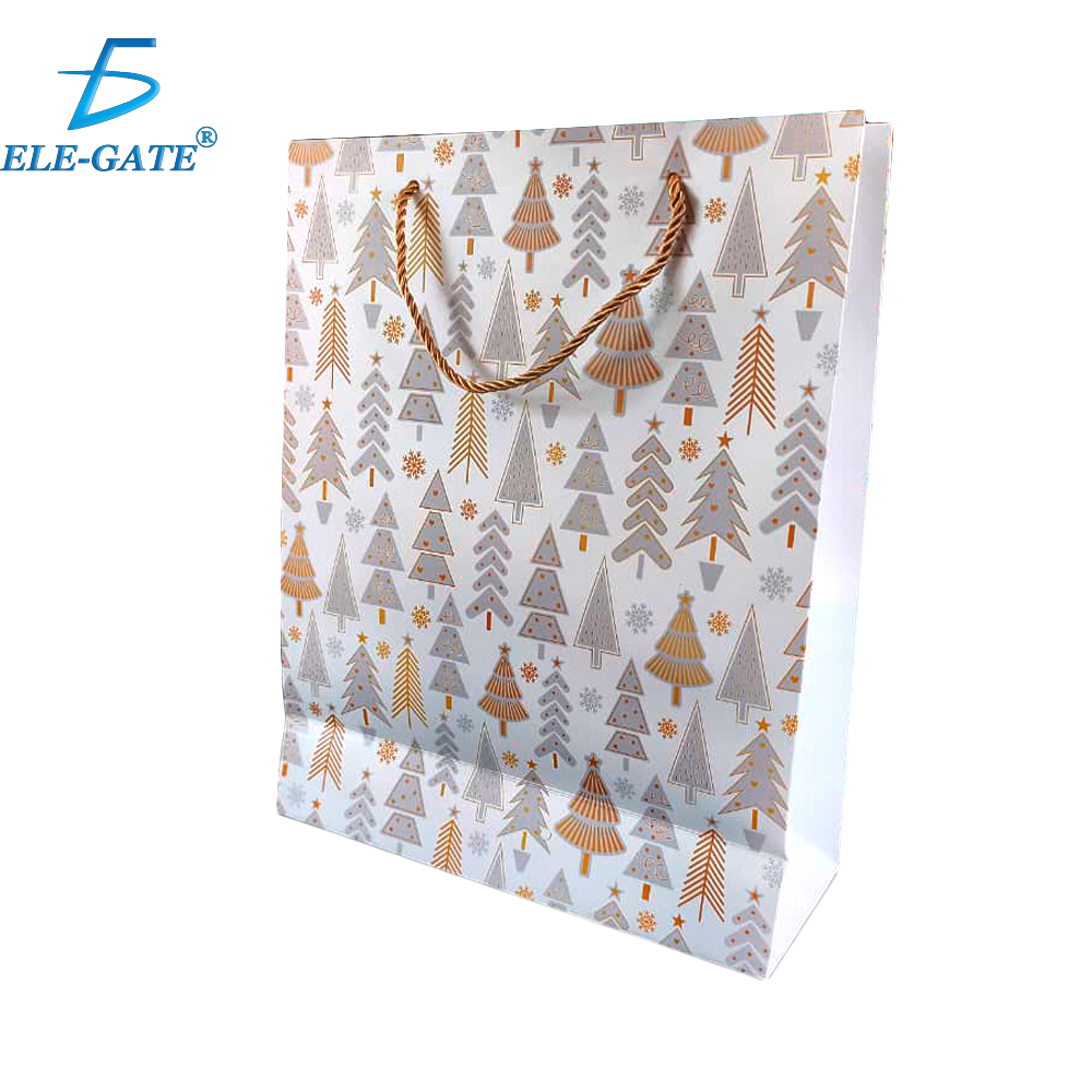 Bolsa de Regalo Grande Navideña con Asa de Cuerda Roja - Image 17