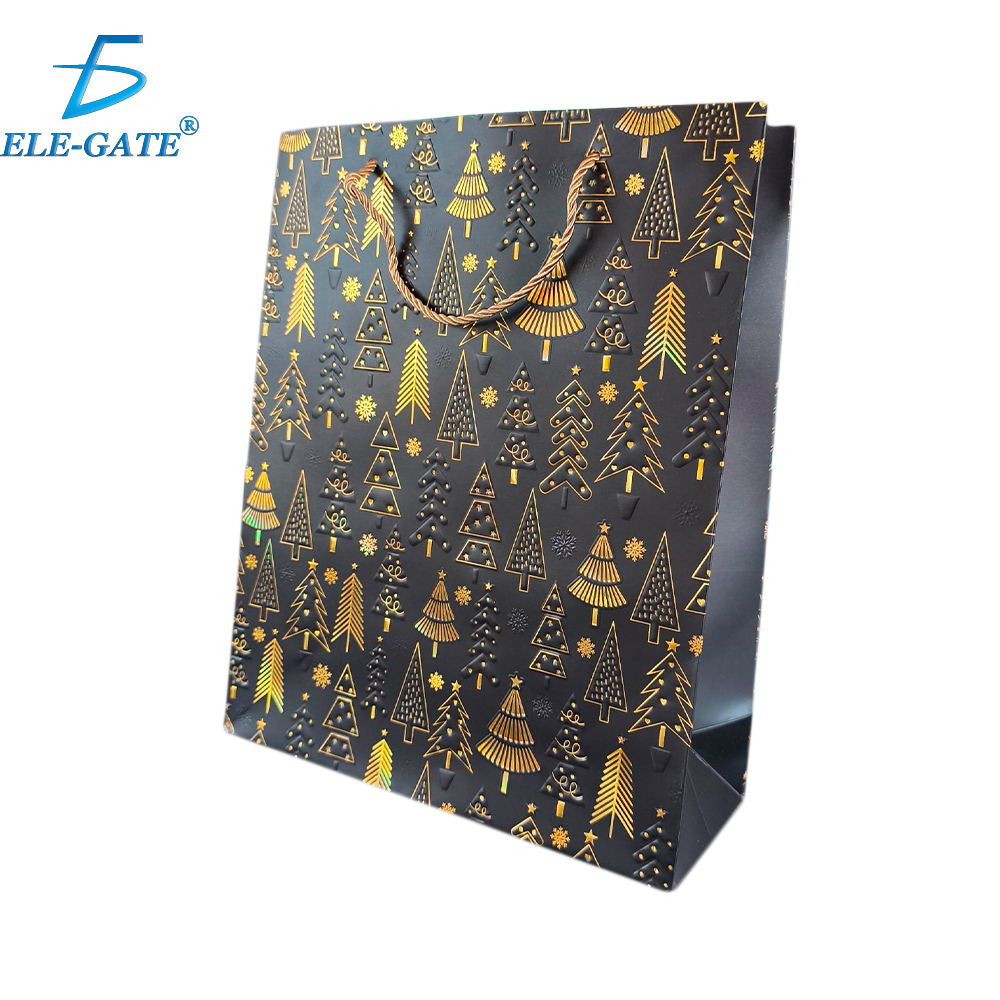 Bolsa de Regalo Grande Navideña con Asa de Cuerda Roja - Image 16