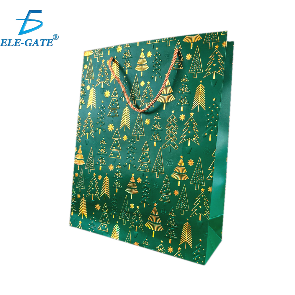 Bolsa de Regalo Grande Navideña con Asa de Cuerda Roja - Image 14