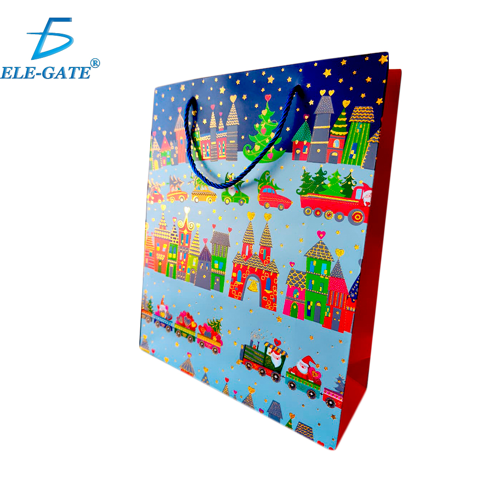 Bolsa de Regalo Grande Navideña con Asa de Cuerda Roja - Image 13