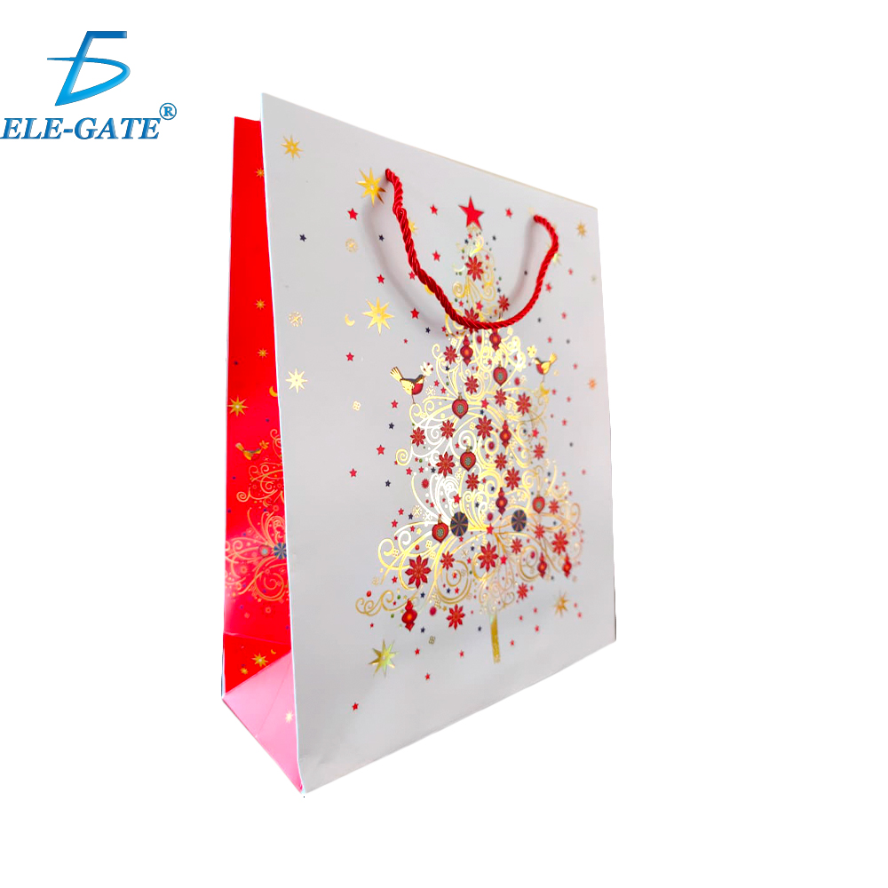 Bolsa de Regalo Grande Navideña con Asa de Cuerda Roja - Image 24