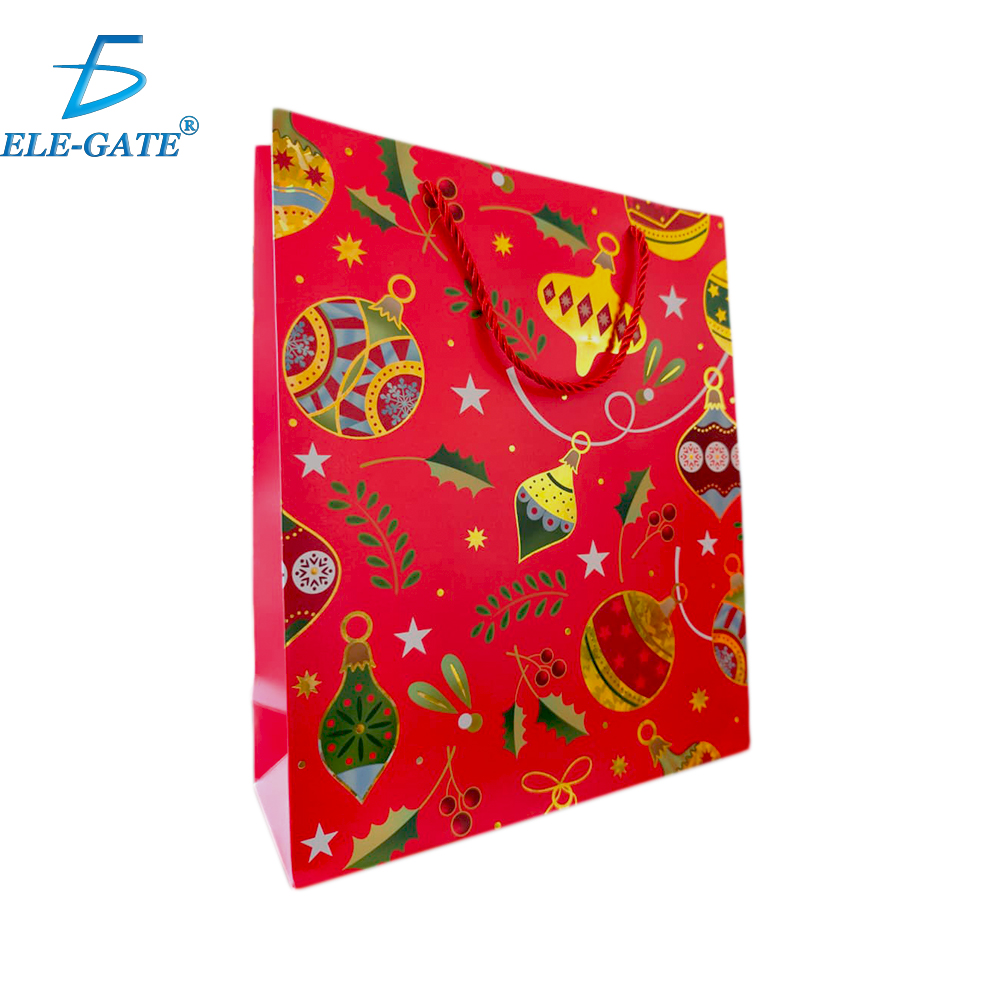 Bolsa de Regalo Grande Navideña con Asa de Cuerda Roja - Image 18