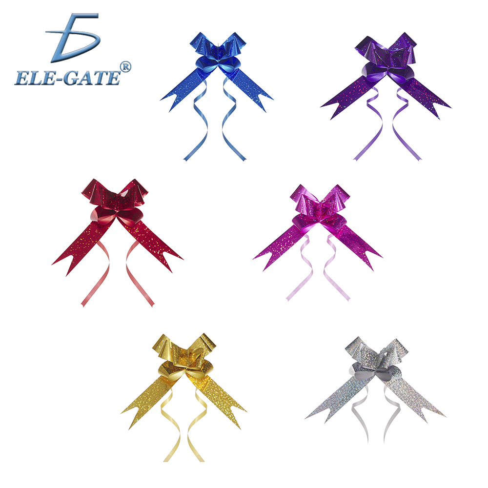 Moño Mágico Cromado Holográfico Número 30 | Paquete de 10 Moños para Regalo