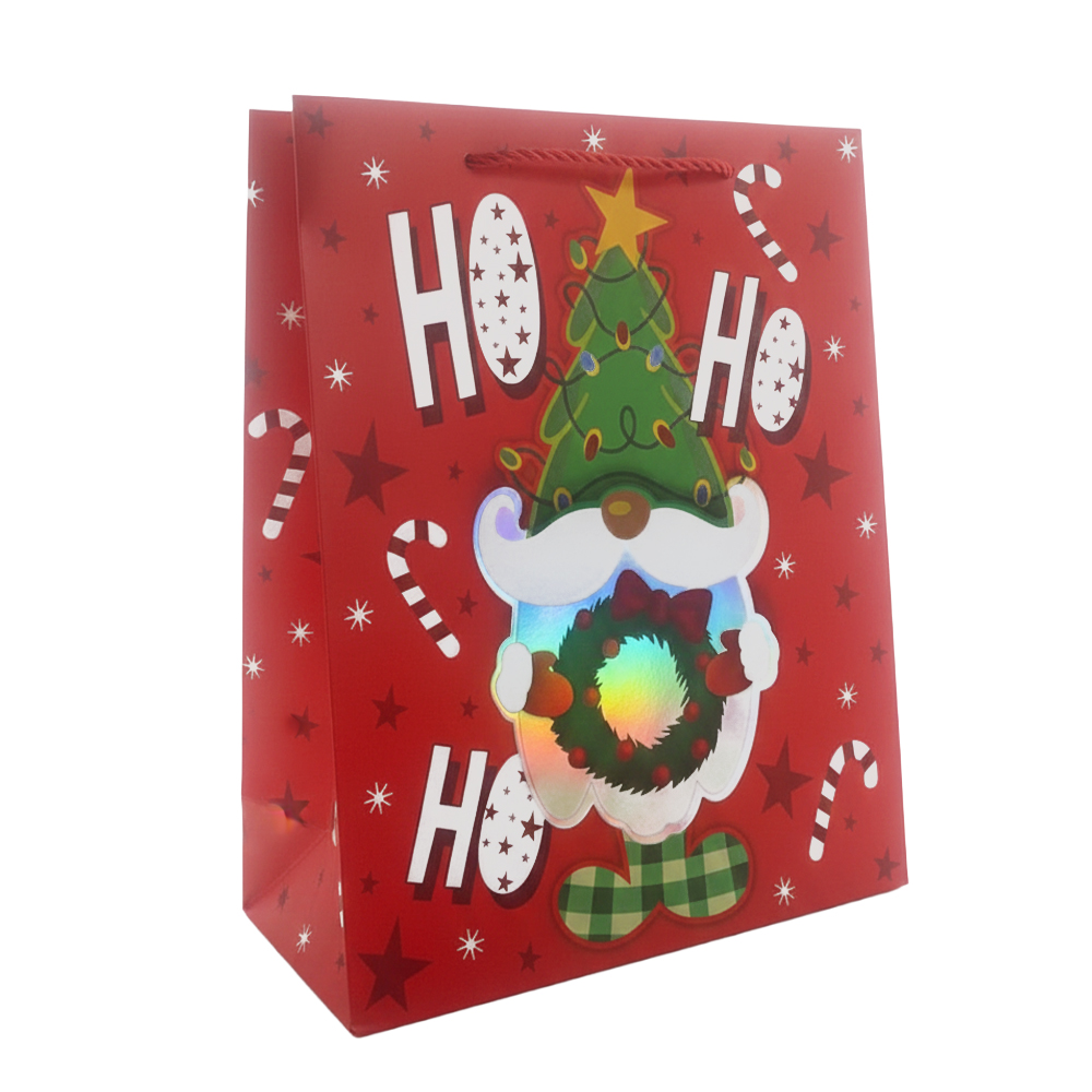 Bolsa de Regalo Grande Navideña con Asa de Cuerda Roja - Image 12