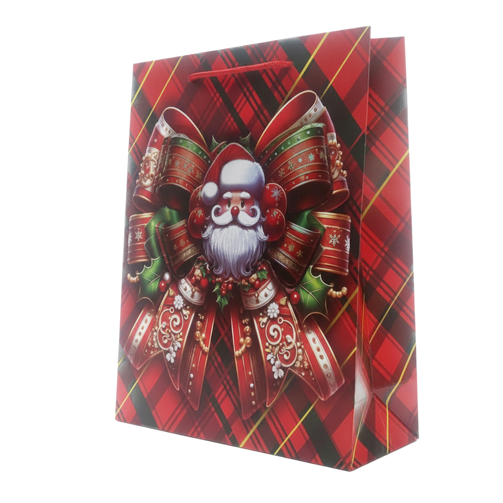 Bolsa de Regalo Grande Navideña con Asa de Cuerda Roja - Image 11