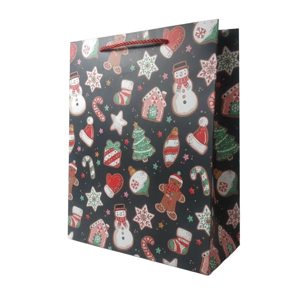 Bolsa de Regalo Grande Navideña con Asa de Cuerda Roja - Image 31