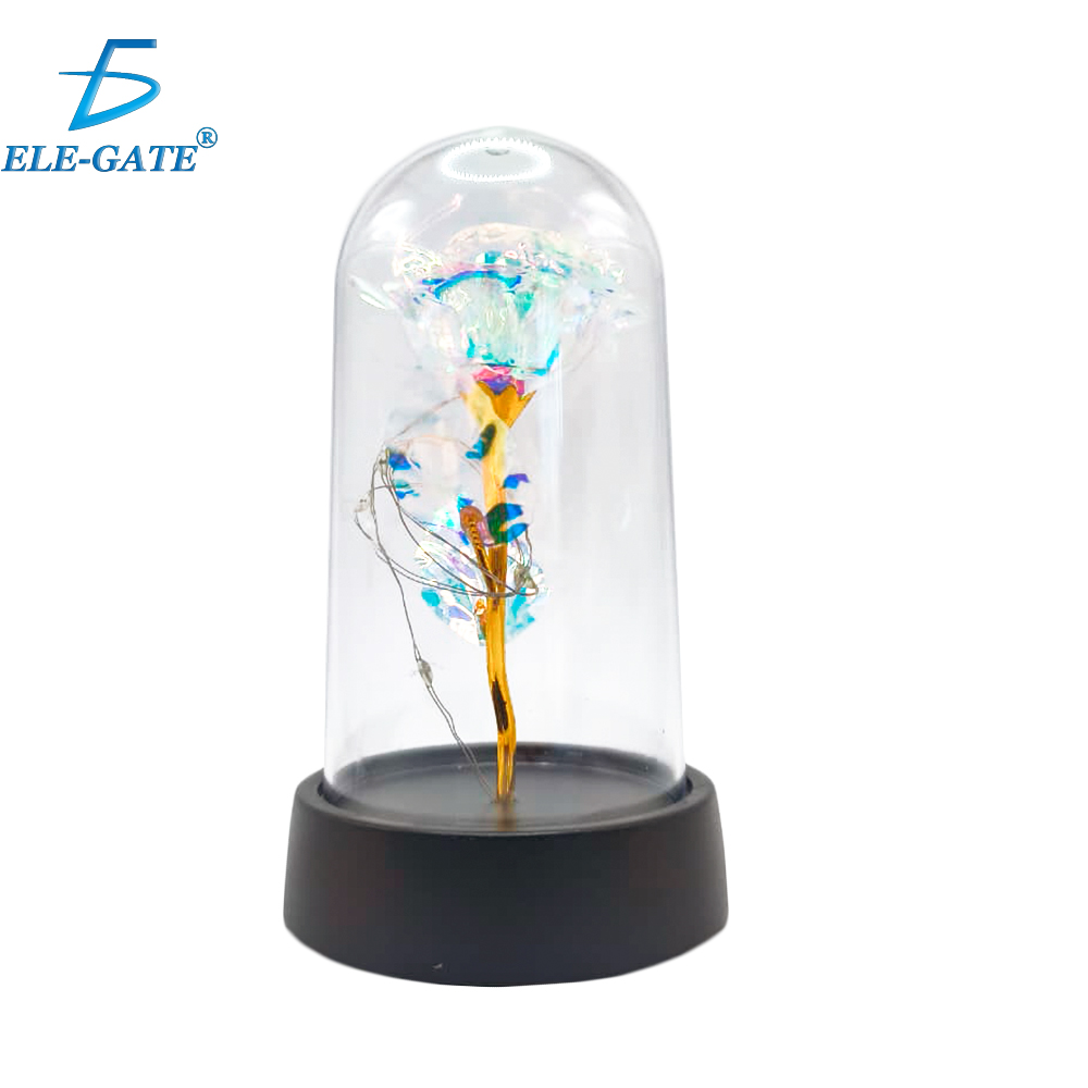 Flor Eterna con Cúpula y Base de Plástico con Luz RGB - Image 5