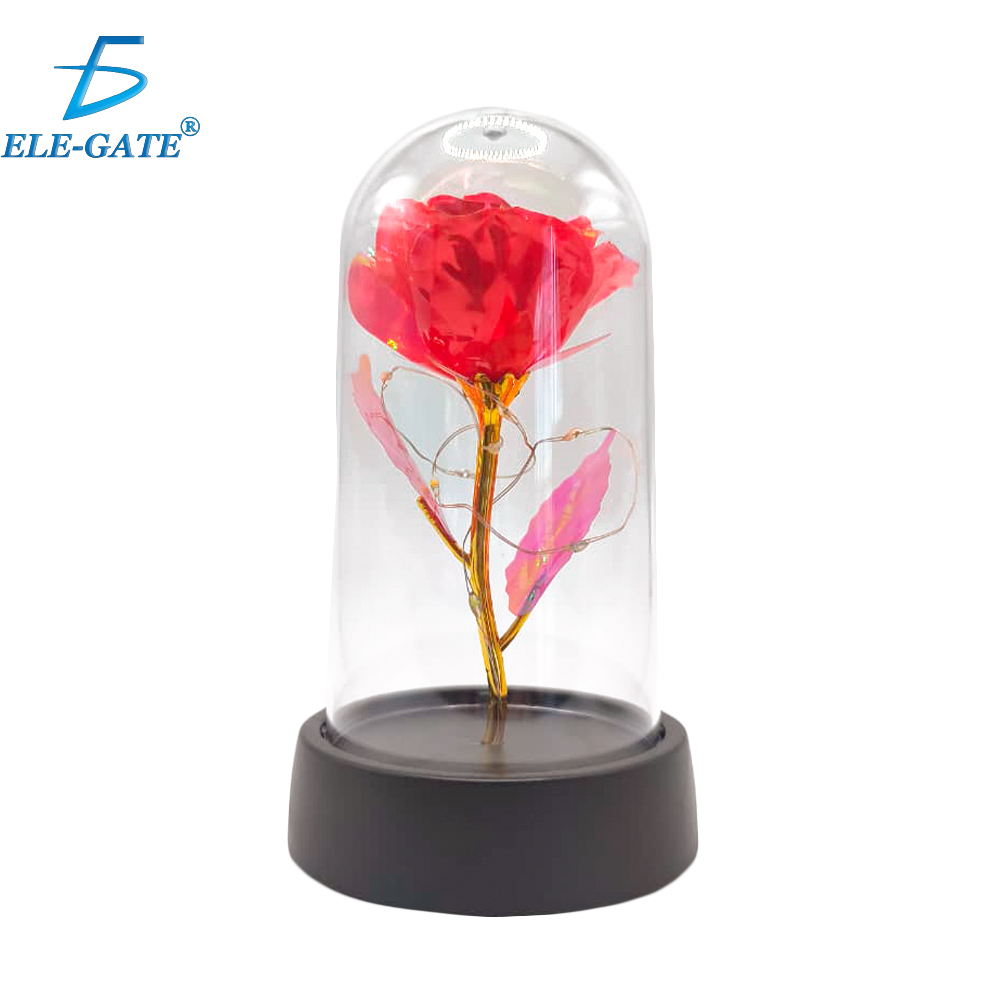 Flor Eterna con Cúpula y Base de Plástico con Luz RGB - Image 3