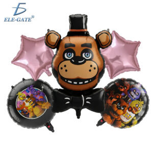 Set de 5 Globos Metálicos Decorativos – Five Nights at Freddy’s