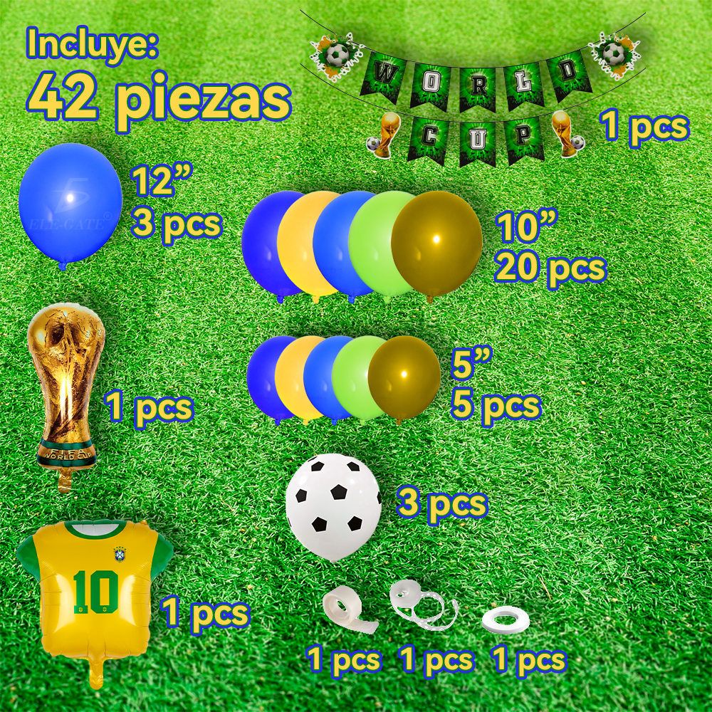 Kit de Decoración para el Mundial – Temática Brasil | 42 Piezas - Image 4