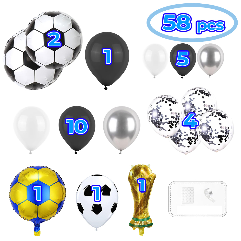 Kit de Decoración para el Mundial – 58 Piezas | Temática Fútbol - Image 3