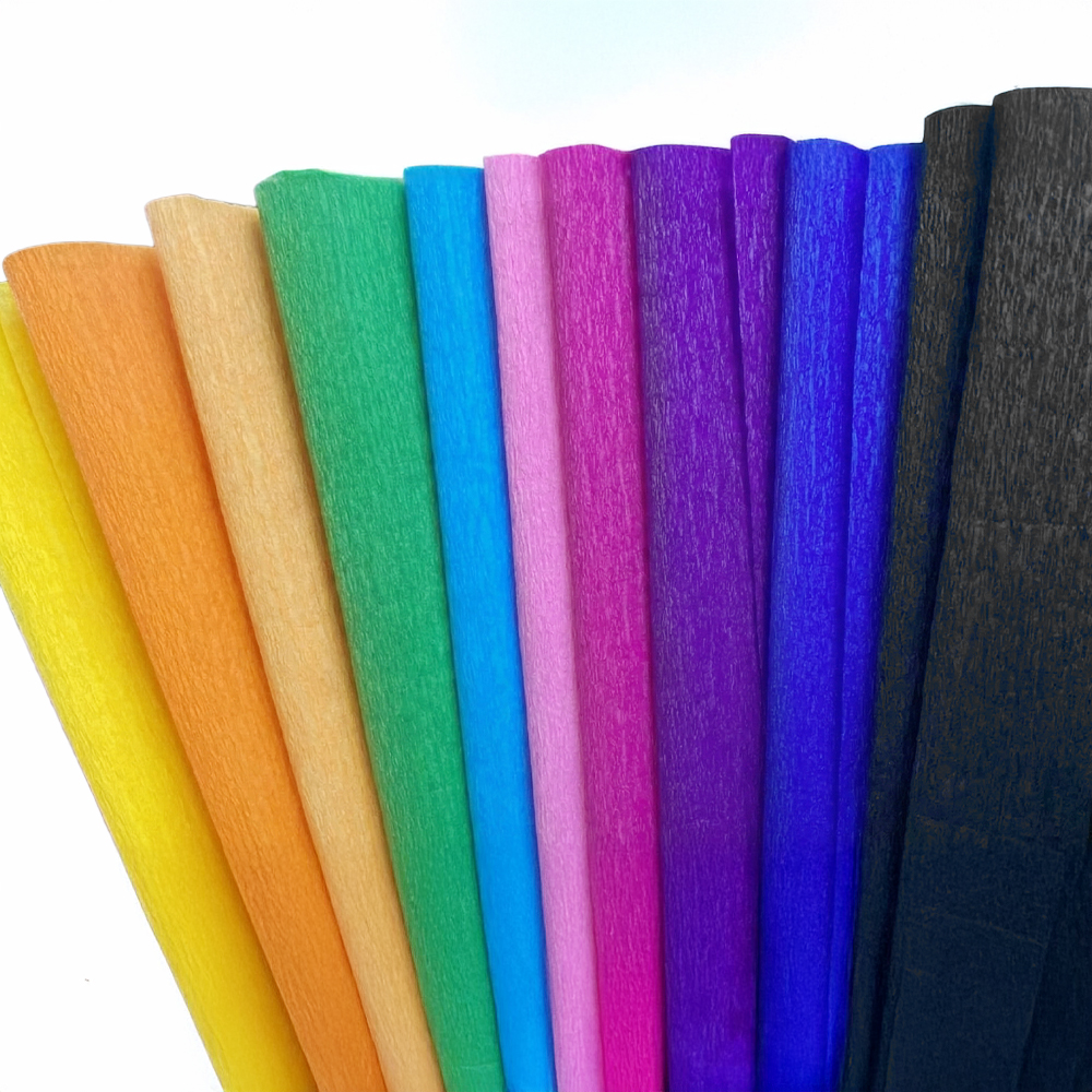 Paquete de 10 Pliegos de Papel Crepé Multicolor 19 g 200x50 cm